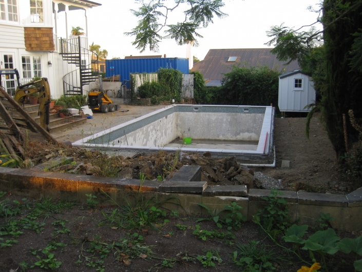 Before Swimming Pool Landscaping in Remuera, Auckland