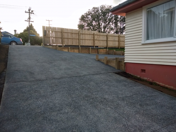 Exposed Concrete Driveway - Blockhouse Bay, Auckland