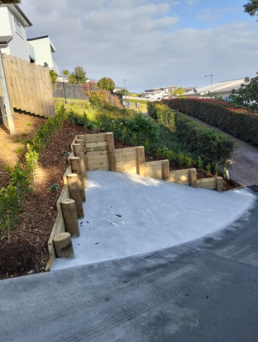 Timber Retaining wall Beachlands